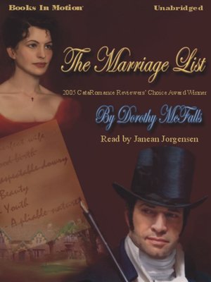 cover image of The Marriage List